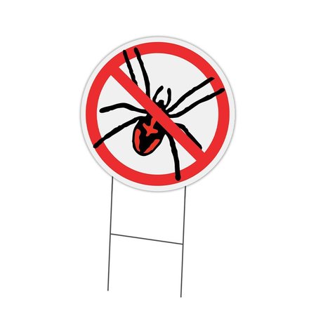 AMISTAD Corrugated Plastic Sign with Stakes 16 in. Circular - No Spider AM2016177